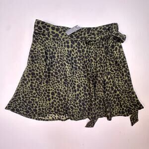 Abercrombie & Fitch Wrap Skirt Leopard Print Small